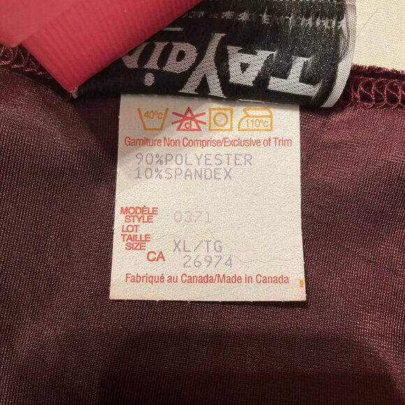 MIDYAT tank top in burgundy, women SIZE XL. crushed velour VINTAGE with tag. - Picture 3 of 7